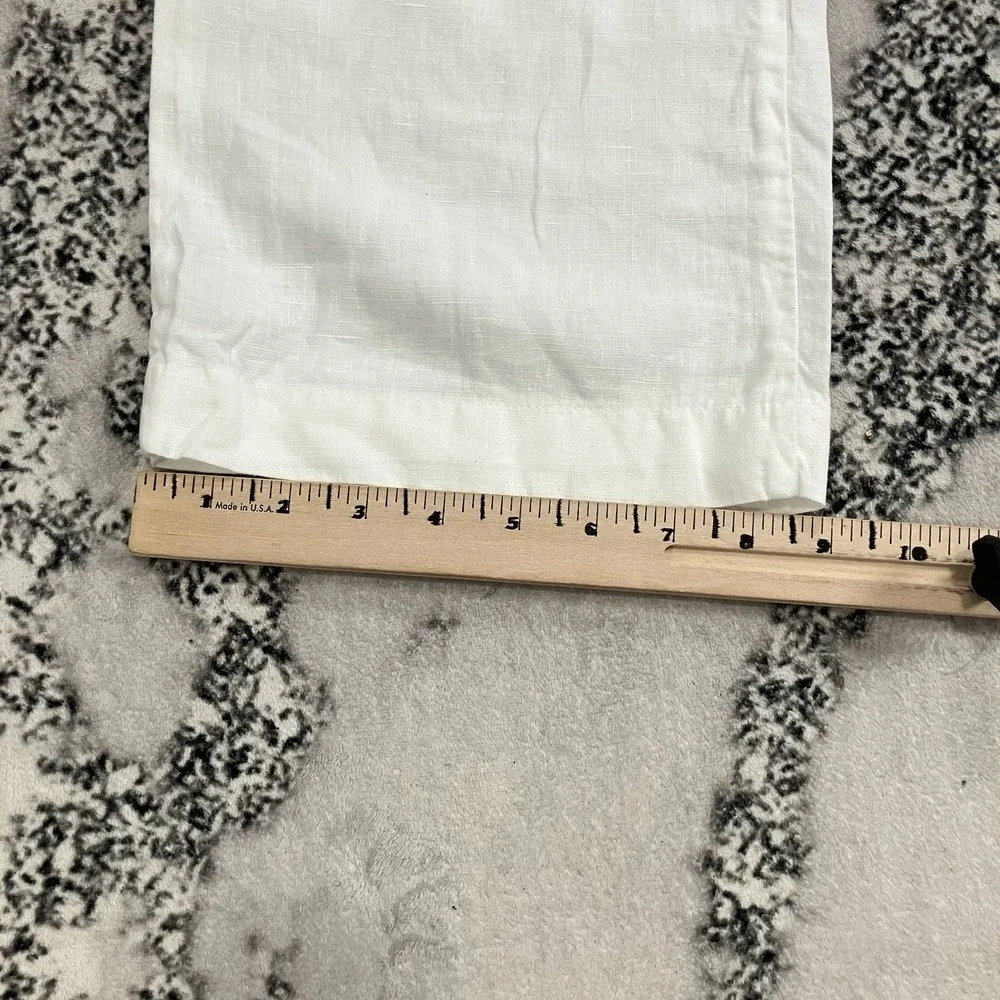 James Perse Linen Pants White Drawstring Wide Leg Relaxed USA Size 1 Small - Picture 5 of 11